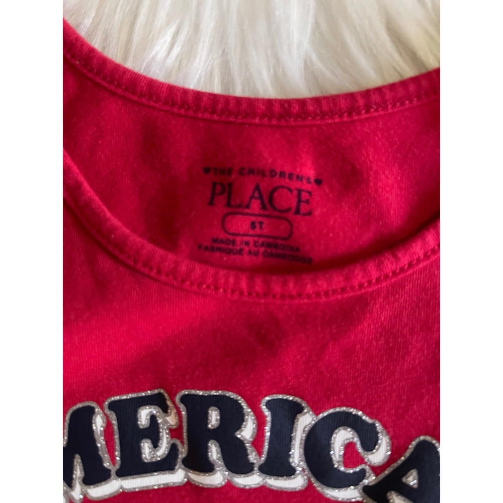Childrens Place Girl's American Cutie 2-Piece Set -  Red Blue Size 5T Used - Picture 5 of 6